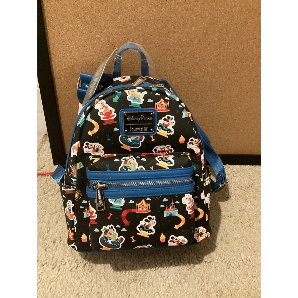 Disney Loungefly Disneyland Play In The Parks Attractions Backpack NWT World